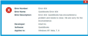 Resolve The QuickBooks Error 404