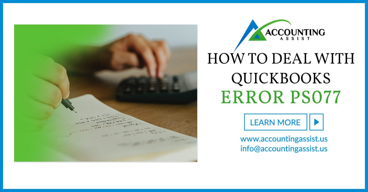 Fix QuickBooks error PS077