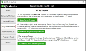 Utilize the QuickBooks Tools Hub